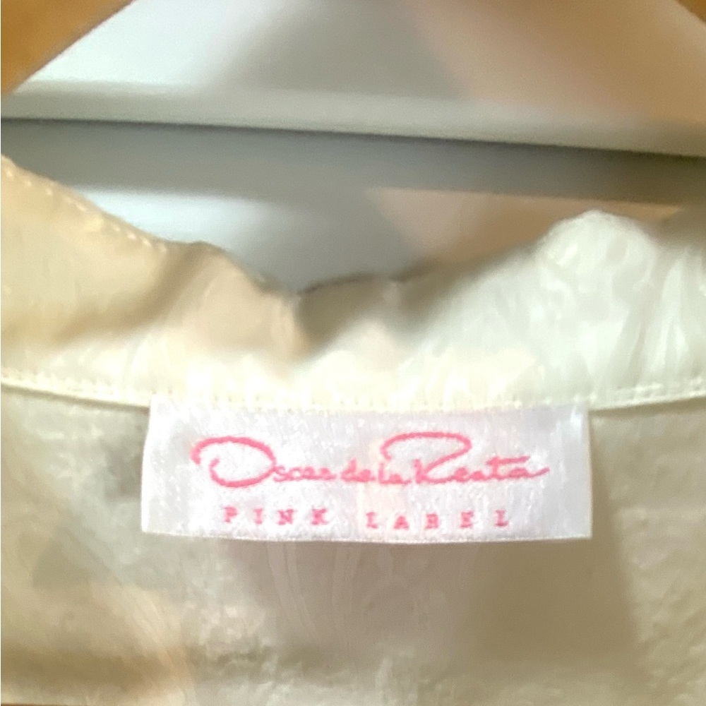 Oscar de la Renta Pink Label Cream Long Nightgown - Picture 2 of 5